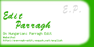 edit parragh business card